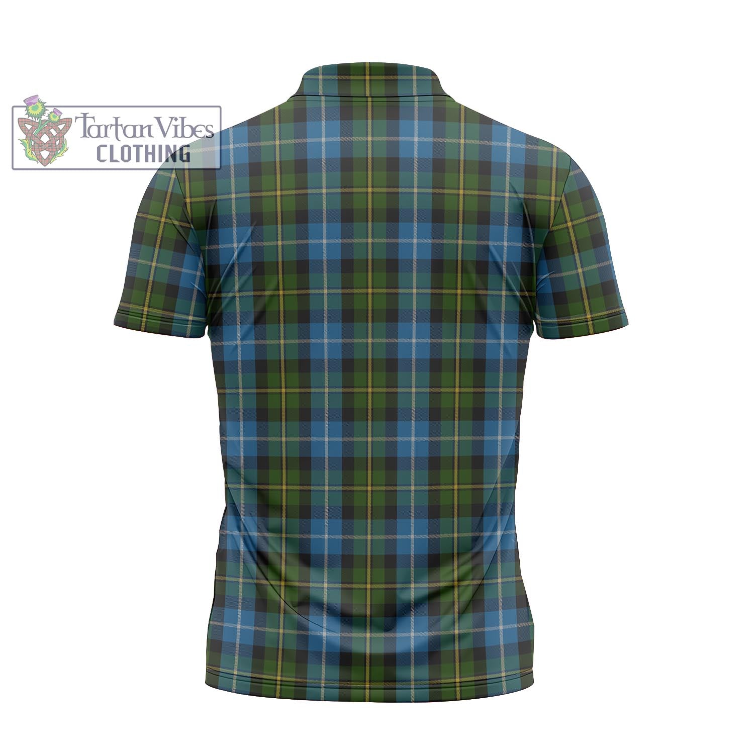 Tartan Vibes Clothing MacNeil of Barra Tartan Zipper Polo Shirt with Family Crest