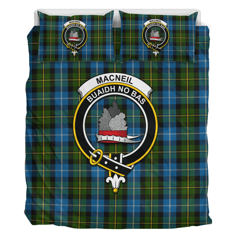 MacNeil of Barra Tartan Bedding Set with Family Crest - Tartan Vibes Clothing