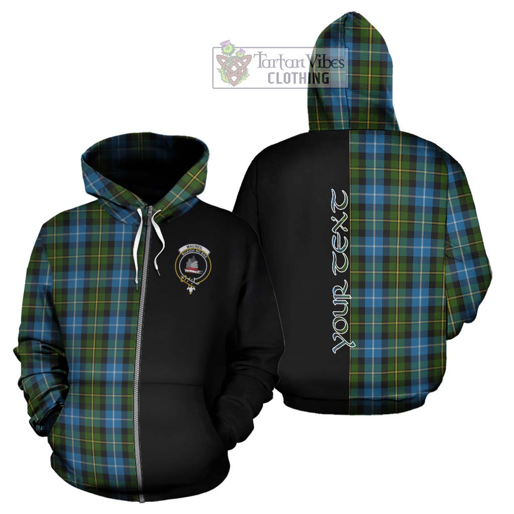 MacNeil of Barra Tartan Hoodie with Family Crest and Half Of Me Style - Tartanvibesclothing Shop