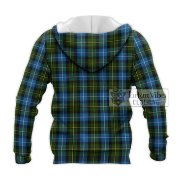 MacNeil of Barra Tartan Knitted Hoodie with Family Crest DNA In Me Style