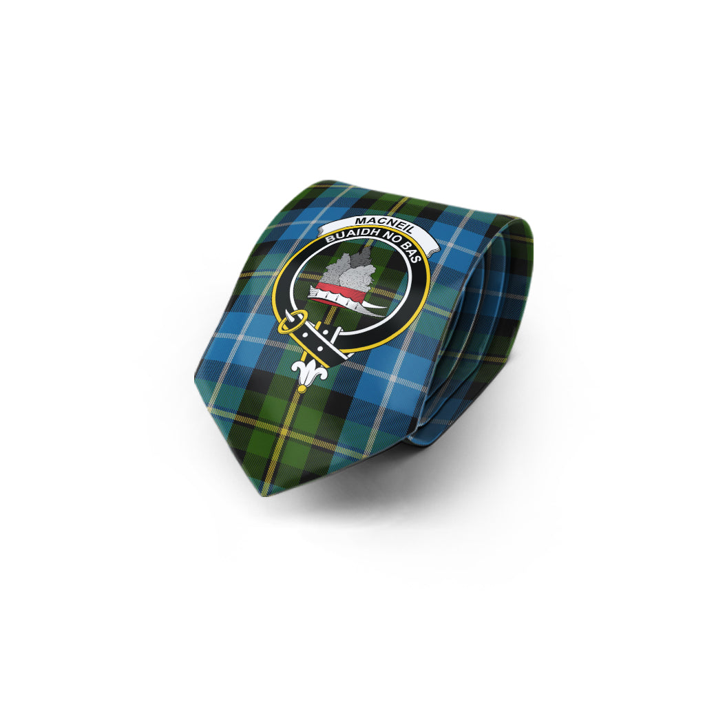 MacNeil of Barra Tartan Classic Necktie with Family Crest - Tartan Vibes Clothing