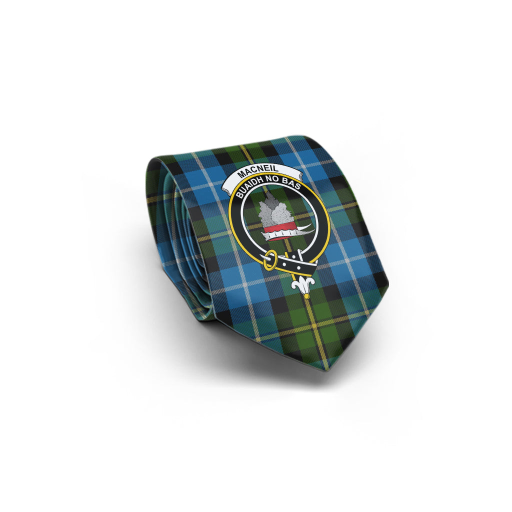 MacNeil of Barra Tartan Classic Necktie with Family Crest - Tartan Vibes Clothing