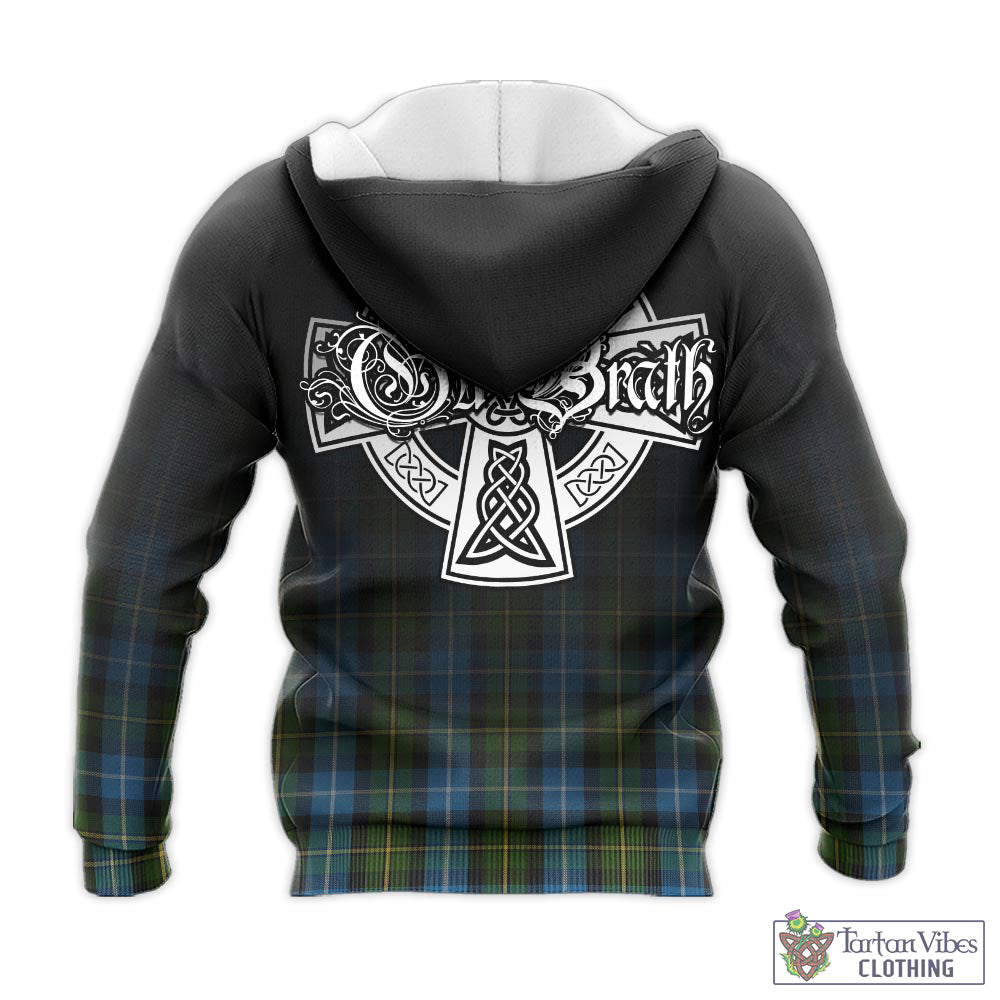 Tartan Vibes Clothing MacNeil of Barra Tartan Knitted Hoodie Featuring Alba Gu Brath Family Crest Celtic Inspired