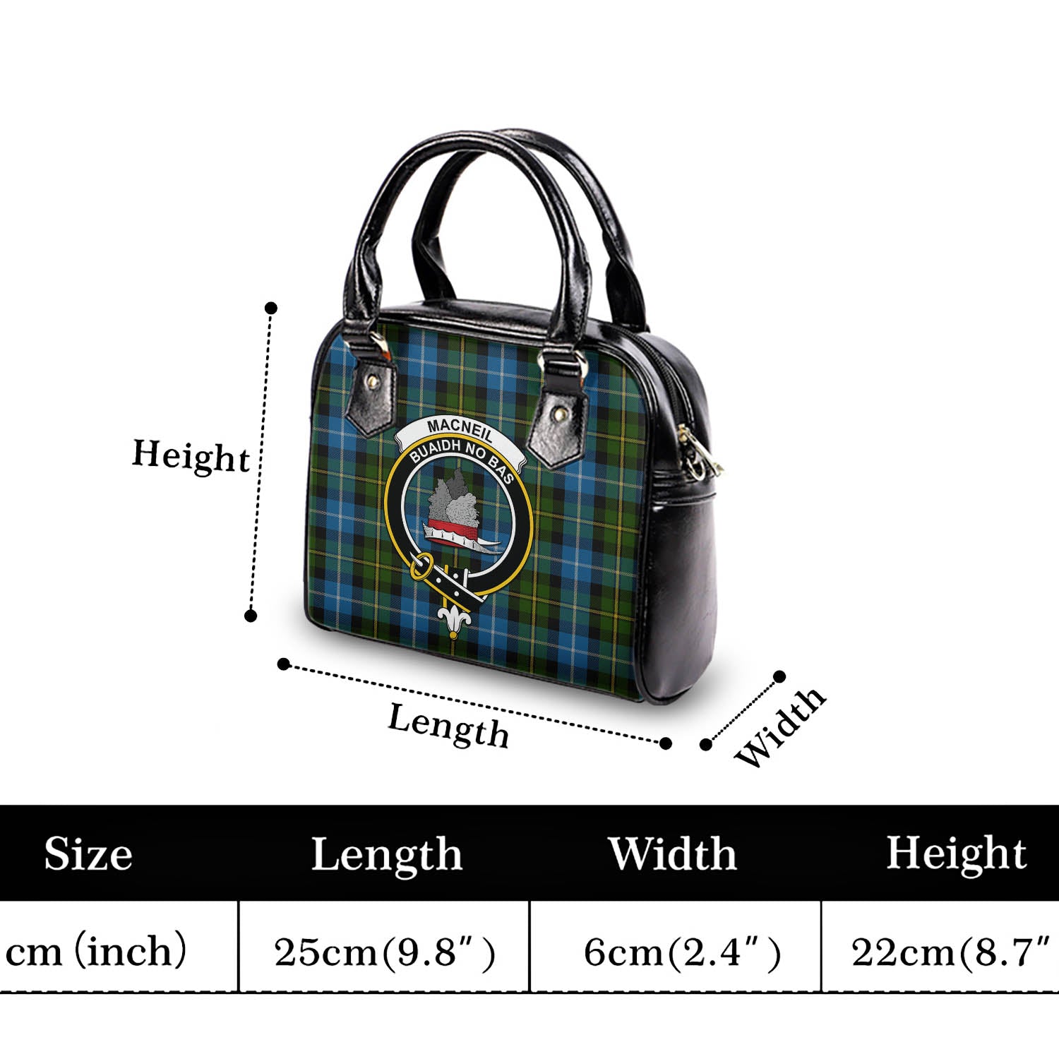 MacNeil of Barra Tartan Shoulder Handbags with Family Crest - Tartanvibesclothing