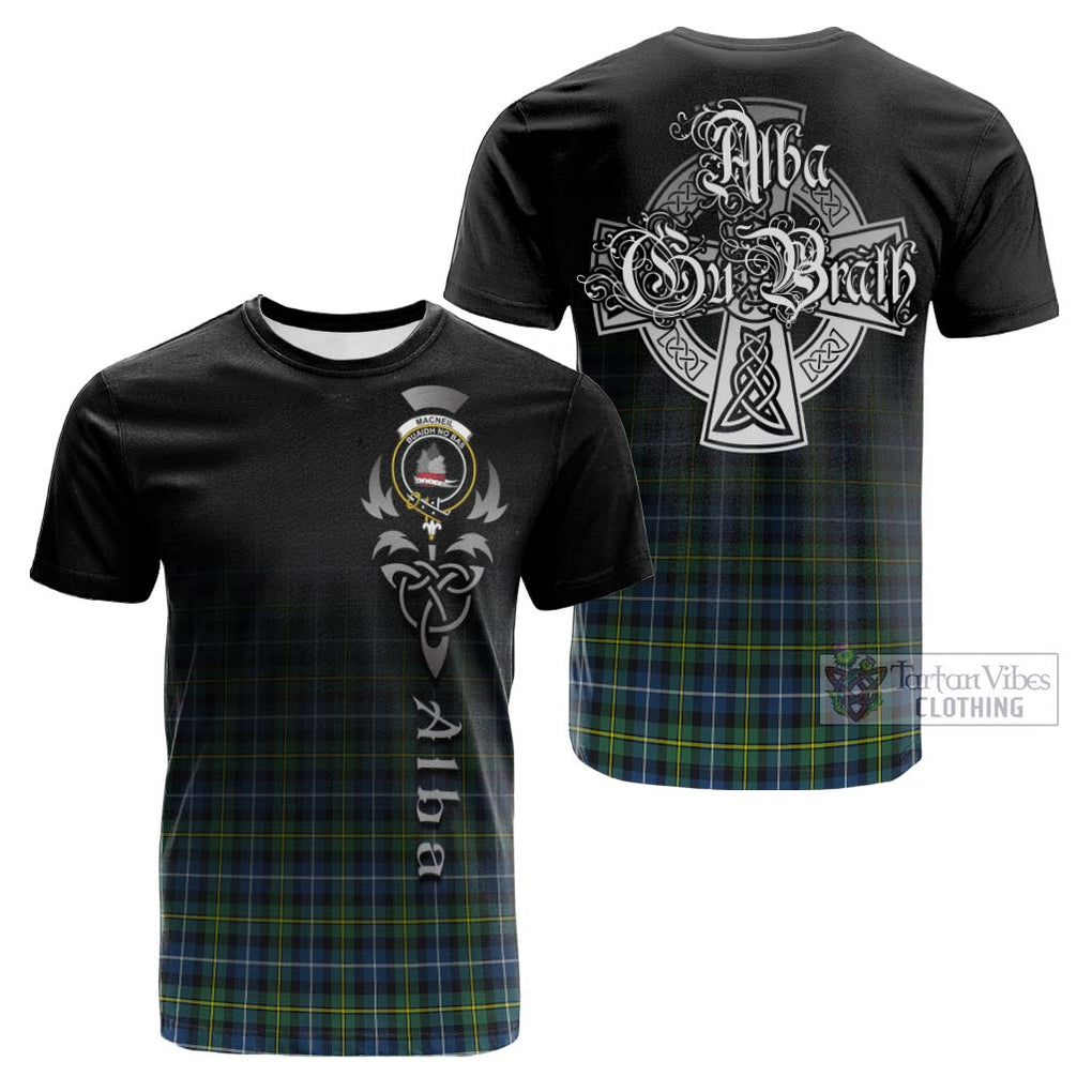 Tartan Vibes Clothing MacNeil of Barra Ancient Tartan Cotton T-shirt Featuring Alba Gu Brath Family Crest Celtic Inspired