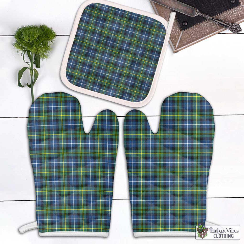 MacNeil of Barra Ancient Tartan Combo Oven Mitt & Pot-Holder Combo 1 Oven Mitt & 1 Pot-Holder White - Tartan Vibes Clothing