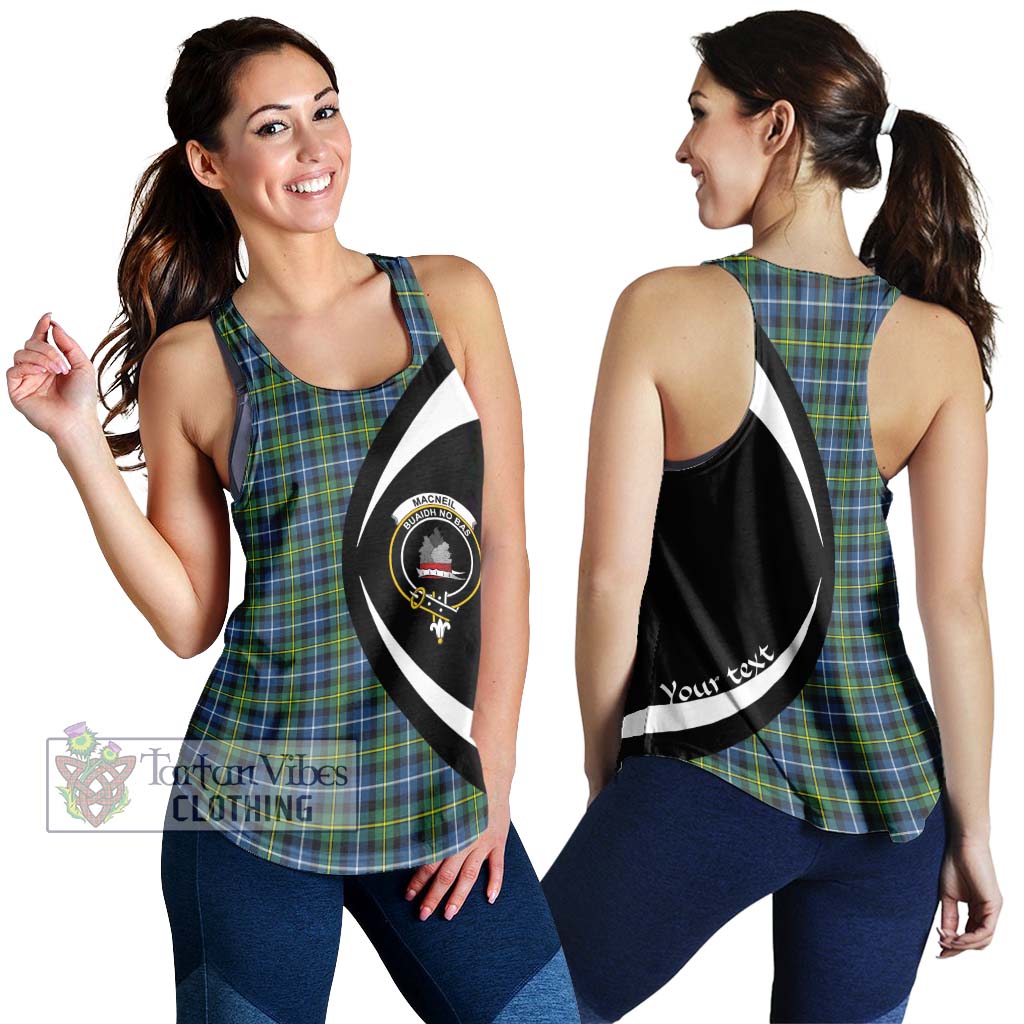 MacNeil of Barra Ancient Tartan Women's Racerback Tanks with Family Crest Circle Style 4XL - Tartan Vibes Clothing