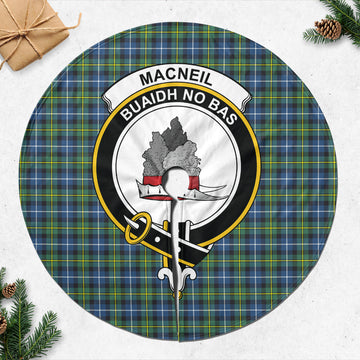 MacNeil of Barra Ancient Tartan Christmas Tree Skirt with Family Crest