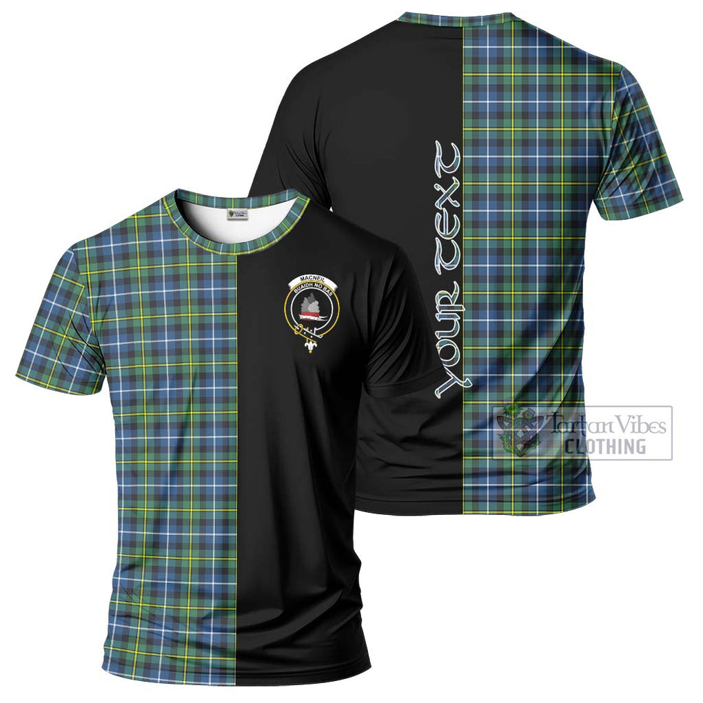 MacNeil of Barra Ancient Tartan T-Shirt with Family Crest and Half Of Me Style Kid's Shirt - Tartanvibesclothing Shop