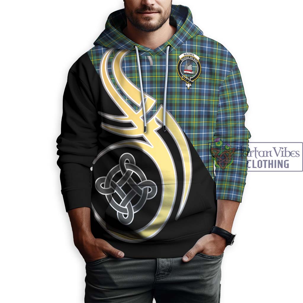 MacNeil of Barra Ancient Tartan Hoodie with Family Crest and Celtic Symbol Style Zip Hoodie - Tartan Vibes Clothing