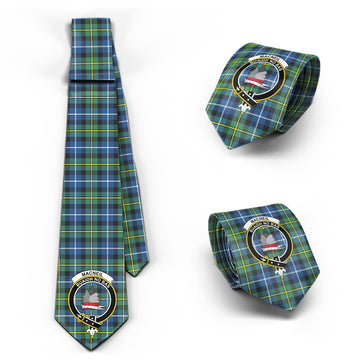 MacNeil of Barra Ancient Tartan Classic Necktie with Family Crest