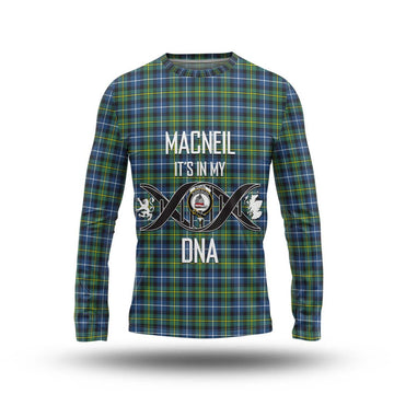 MacNeil of Barra Ancient Tartan Long Sleeve T-Shirt with Family Crest DNA In Me Style