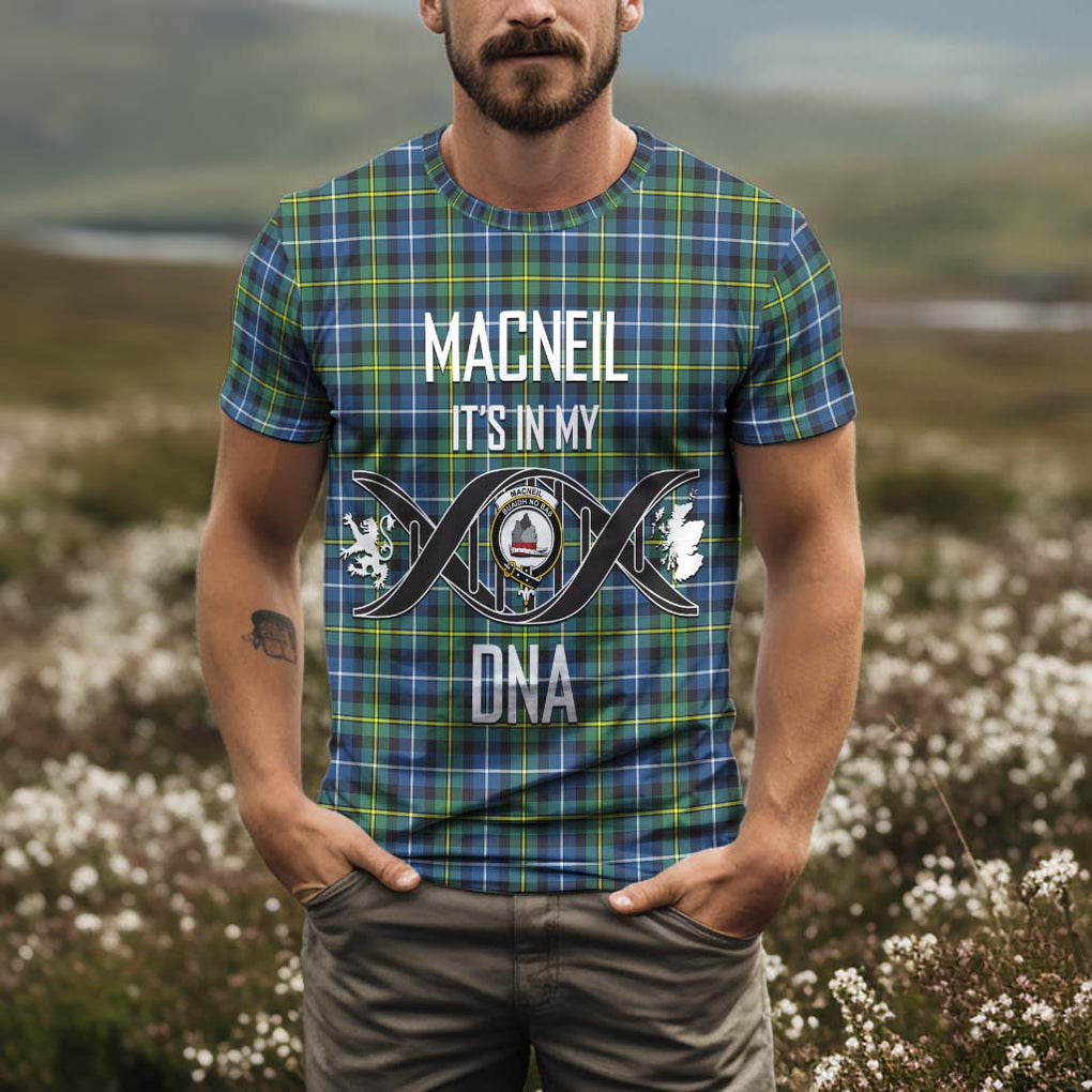 MacNeil of Barra Ancient Tartan T-Shirt with Family Crest DNA In Me Style Kid's Shirt - Tartan Vibes Clothing