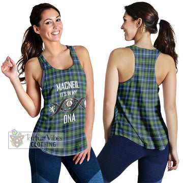 MacNeil of Barra Ancient Tartan Women's Racerback Tanks with Family Crest DNA In Me Style