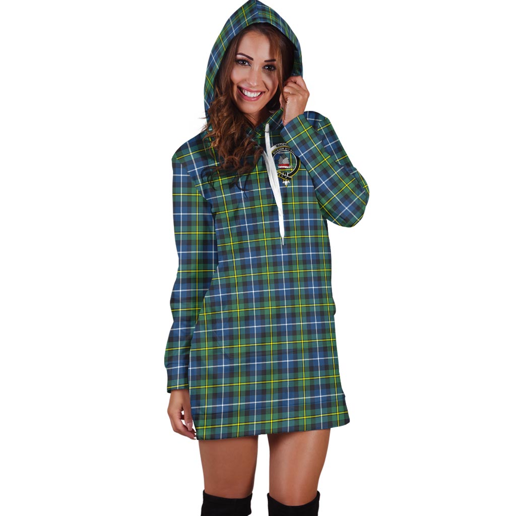 MacNeil of Barra Ancient Tartan Hoodie Dress with Family Crest - Tartan Vibes Clothing