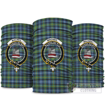 MacNeil of Barra Ancient Tartan Neck Gaiters, Tartan Bandanas, Tartan Head Band with Family Crest