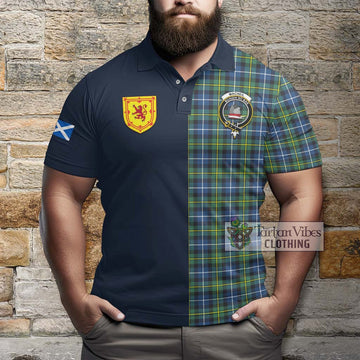 MacNeil of Barra Ancient Tartan Polo Shirt Alba with Scottish Lion Royal Arm Half Style