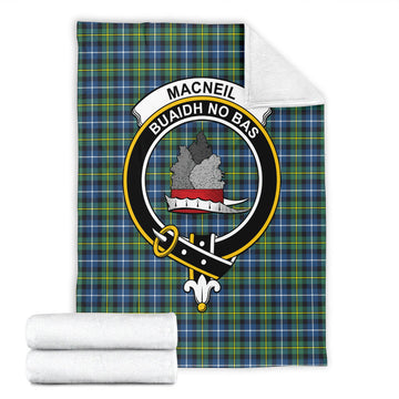 MacNeil of Barra Ancient Tartan Blanket with Family Crest