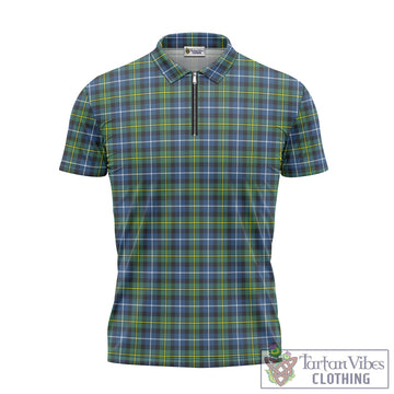 MacNeil of Barra Ancient Tartan Zipper Polo Shirt