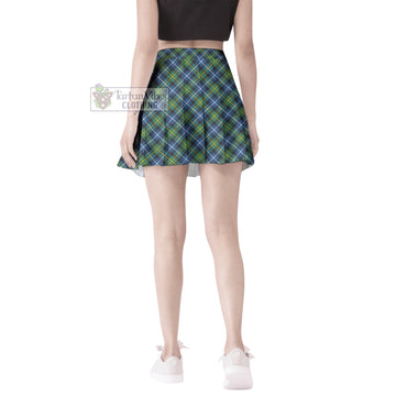 MacNeil of Barra Ancient Tartan Women's Plated Mini Skirt Cross Style