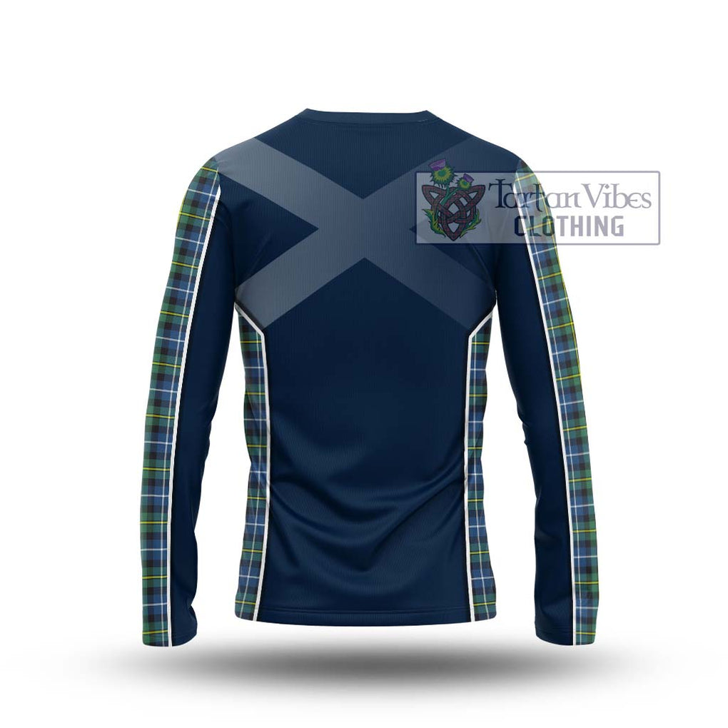 MacNeil of Barra Ancient Tartan Long Sleeve T-Shirt with Family Crest and Lion Rampant Vibes Sport Style - Tartan Vibes Clothing