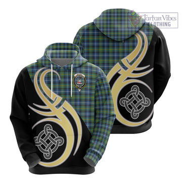 MacNeil of Barra Ancient Tartan Hoodie with Family Crest and Celtic Symbol Style