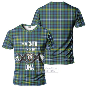 MacNeil of Barra Ancient Tartan T-Shirt with Family Crest DNA In Me Style