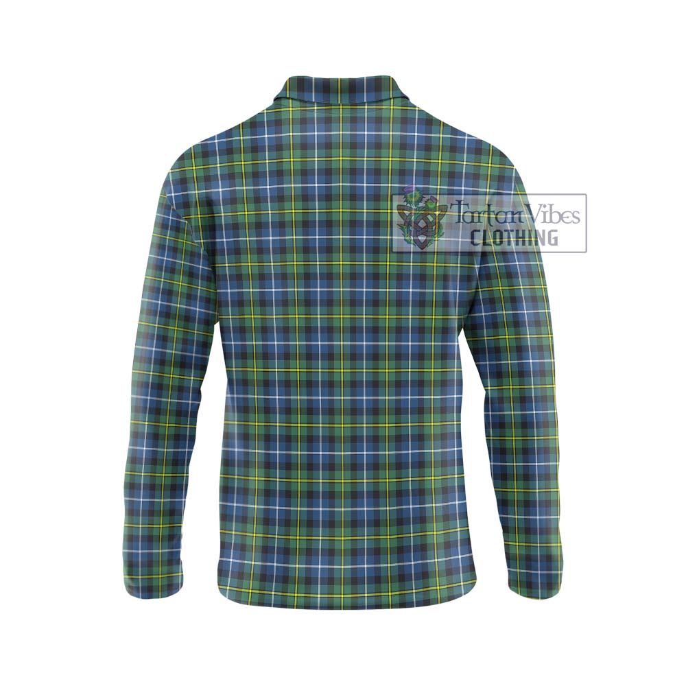 MacNeil of Barra Ancient Tartan Long Sleeve Polo Shirt with Family Crest DNA In Me Style - Tartanvibesclothing Shop