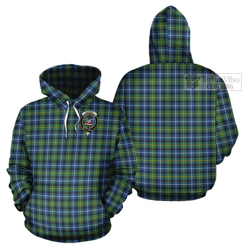 MacNeil of Barra Ancient Tartan Cotton Hoodie with Family Crest Pullover Hoodie - Tartan Vibes Clothing