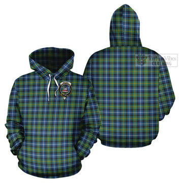 MacNeil of Barra Ancient Tartan Cotton Hoodie with Family Crest