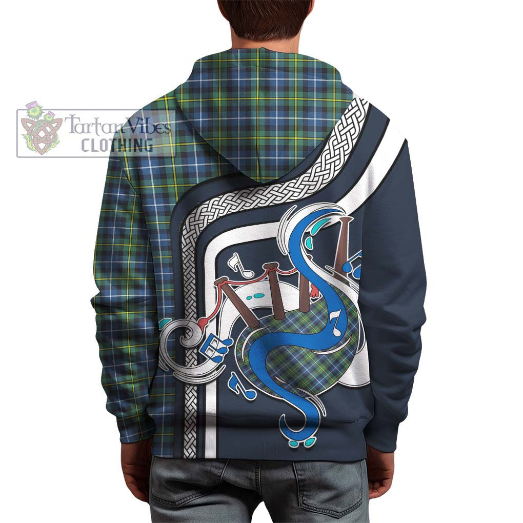 MacNeil of Barra Ancient Tartan Hoodie with Epic Bagpipe Style - Tartanvibesclothing Shop