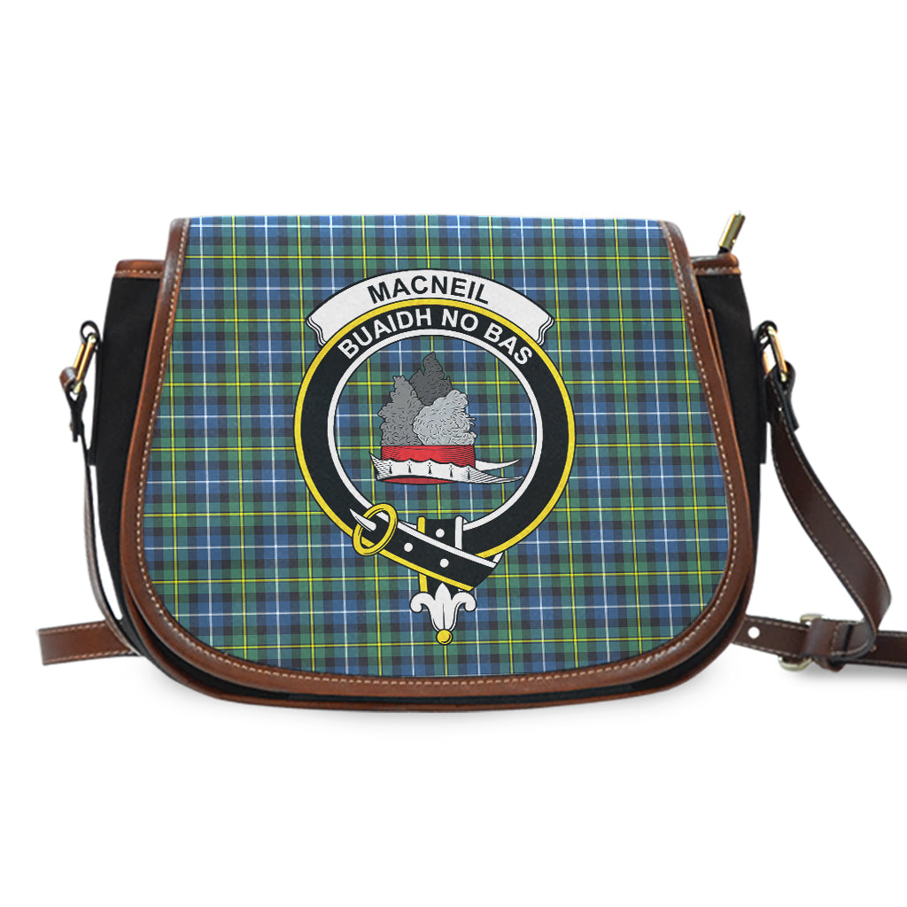 MacNeil of Barra Ancient Tartan Saddle Bag with Family Crest - Tartan Vibes Clothing