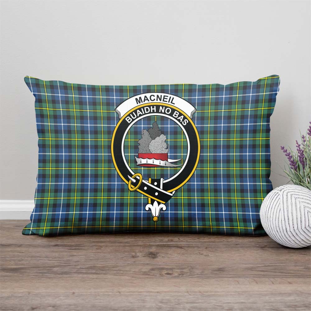 MacNeil of Barra Ancient Tartan Pillow Cover with Family Crest Rectangle Pillow Cover - Tartanvibesclothing