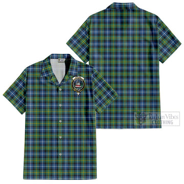 MacNeil of Barra Ancient Tartan Cotton Hawaiian Shirt with Family Crest