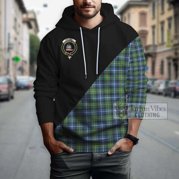 MacNeil of Barra Ancient Tartan Hoodie with Family Crest and Military Logo Style