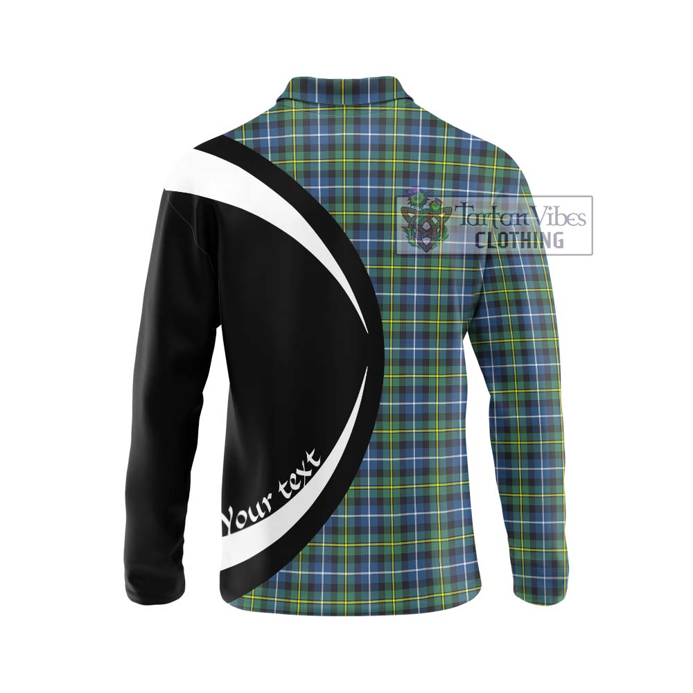 MacNeil of Barra Ancient Tartan Long Sleeve Polo Shirt with Family Crest Circle Style - Tartan Vibes Clothing