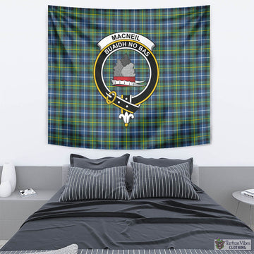 MacNeil of Barra Ancient Tartan Tapestry Wall Hanging and Home Decor for Room with Family Crest