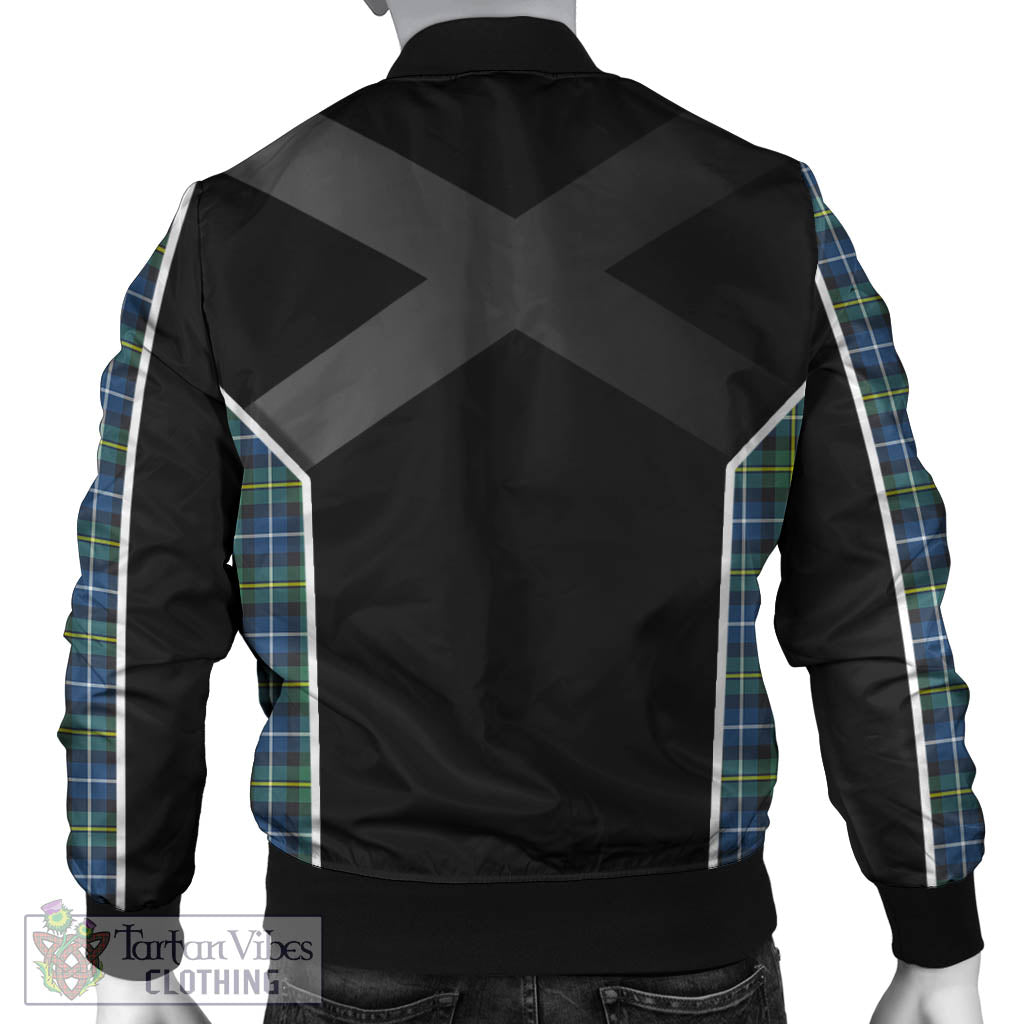 Tartan Vibes Clothing MacNeil of Barra Ancient Tartan Bomber Jacket with Family Crest and Scottish Thistle Vibes Sport Style