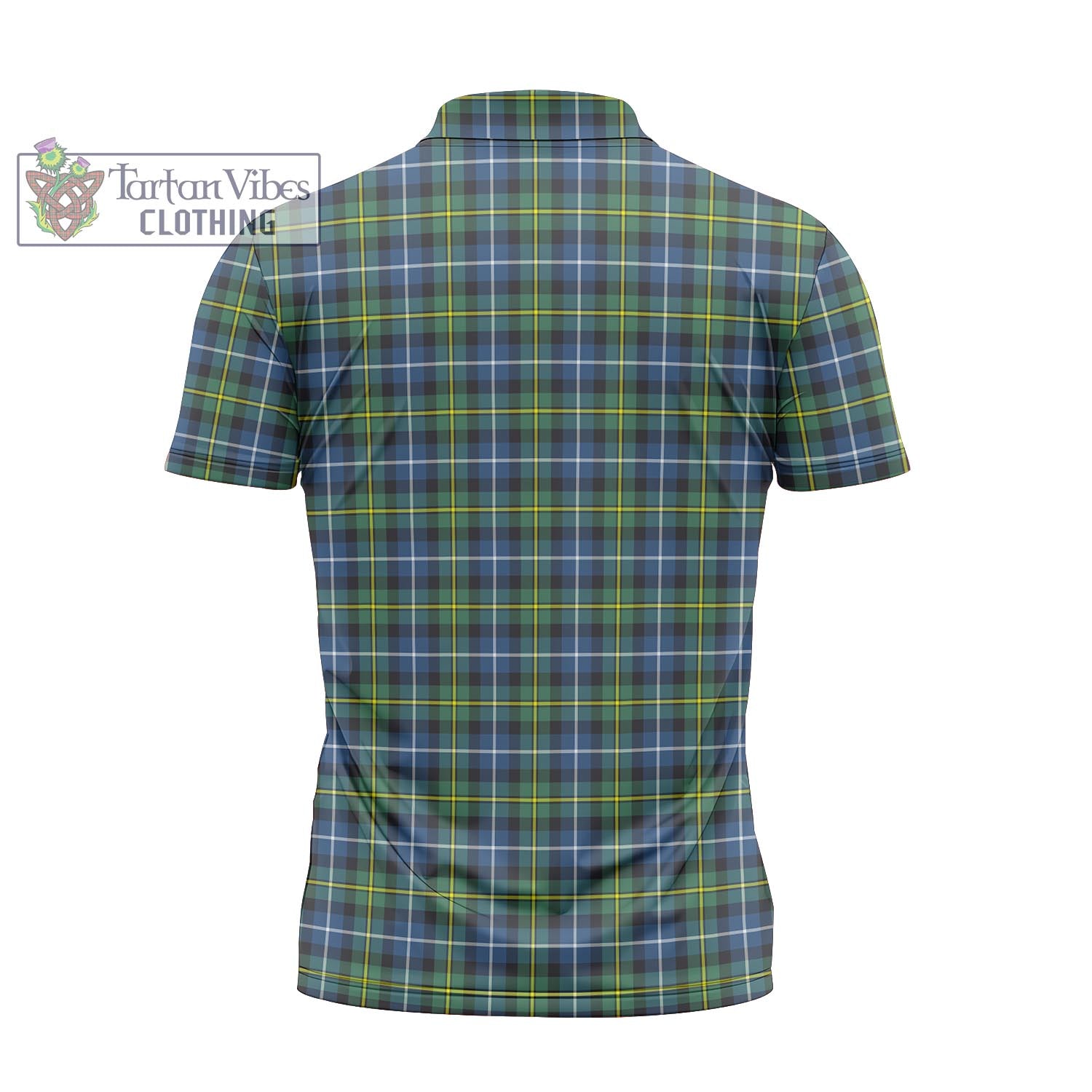 Tartan Vibes Clothing MacNeil of Barra Ancient Tartan Zipper Polo Shirt with Family Crest