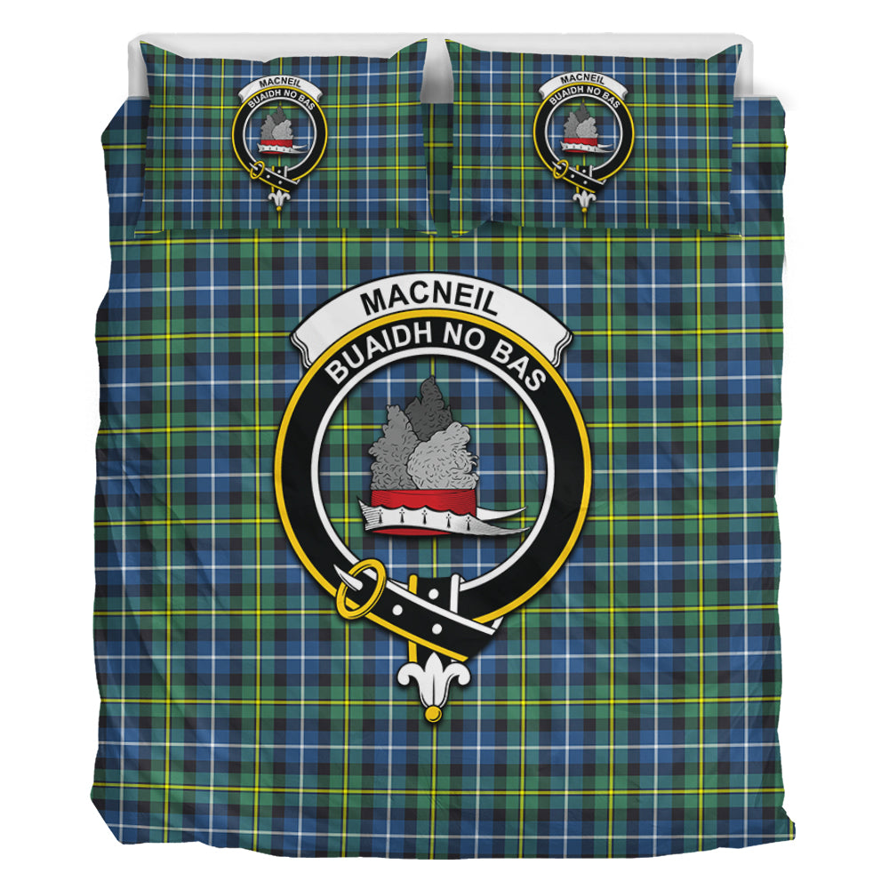 MacNeil of Barra Ancient Tartan Bedding Set with Family Crest - Tartan Vibes Clothing