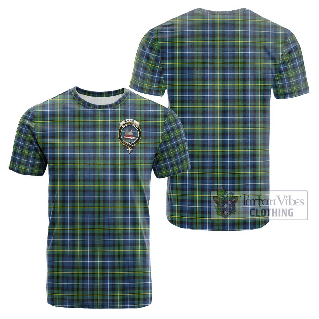 MacNeil of Barra Ancient Tartan Cotton T-Shirt with Family Crest Kid's Shirt - Tartanvibesclothing Shop