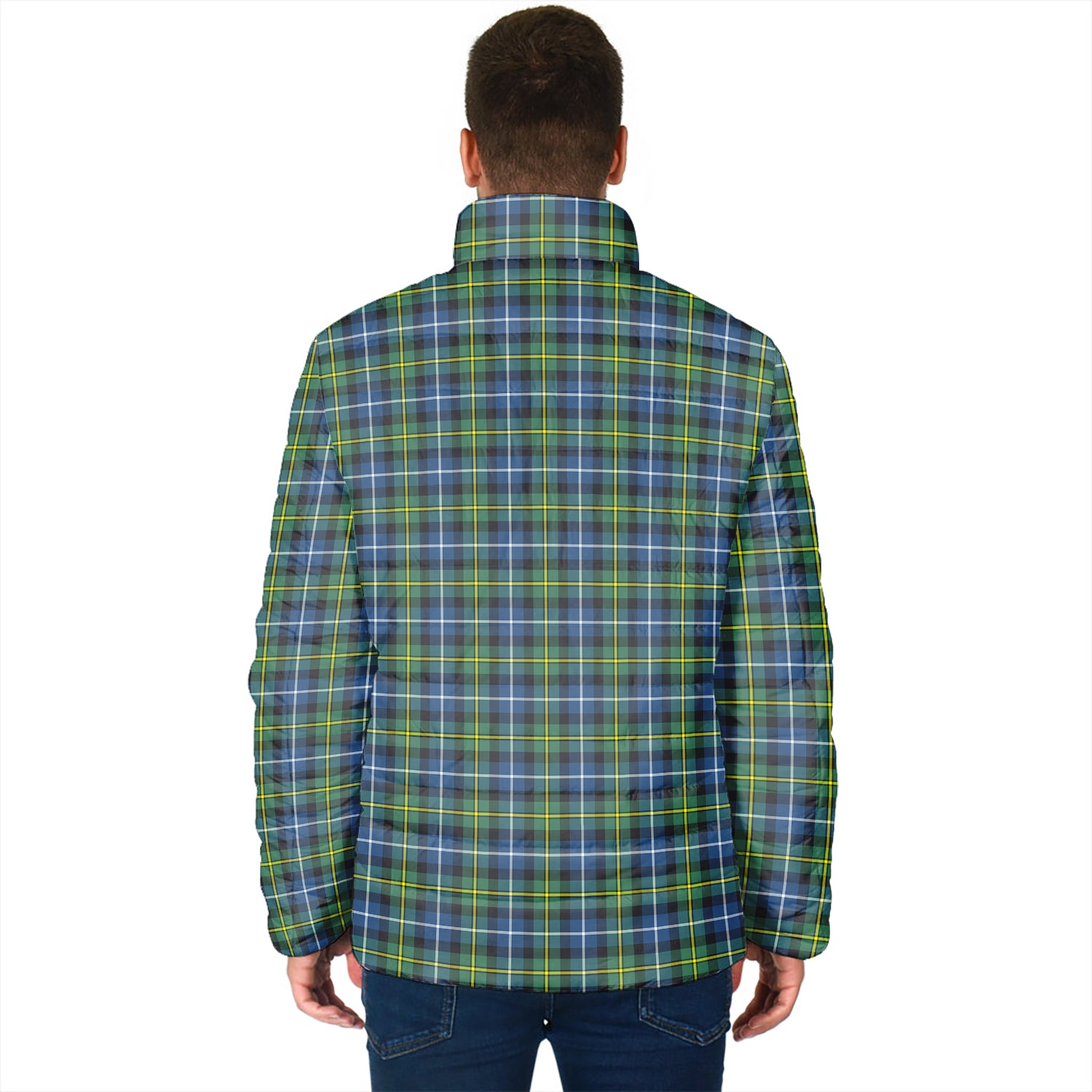 MacNeil of Barra Ancient Tartan Padded Jacket with Family Crest - Tartan Vibes Clothing