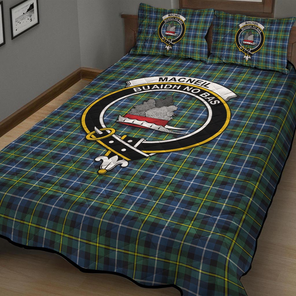 MacNeil of Barra Ancient Tartan Quilt Bed Set with Family Crest - Tartan Vibes Clothing