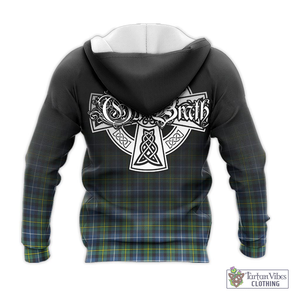 Tartan Vibes Clothing MacNeil of Barra Ancient Tartan Knitted Hoodie Featuring Alba Gu Brath Family Crest Celtic Inspired