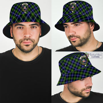 MacNeil of Barra Modern Tartan Bucket Hat with Family Crest