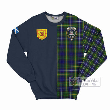 MacNeil of Barra Modern Tartan Sweatshirt Alba with Scottish Lion Royal Arm Half Style