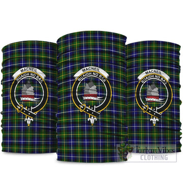 MacNeil of Barra Modern Tartan Neck Gaiters, Tartan Bandanas, Tartan Head Band with Family Crest