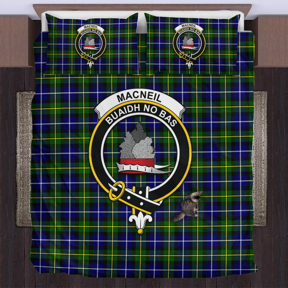 MacNeil of Barra Modern Tartan Bedding Set with Family Crest US Bedding Set - Tartan Vibes Clothing