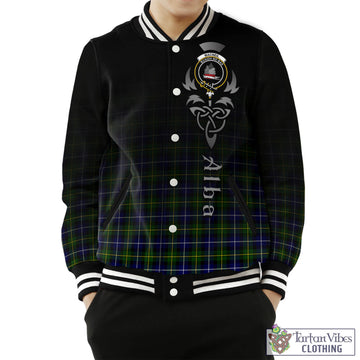 MacNeil of Barra Modern Tartan Baseball Jacket Featuring Alba Gu Brath Family Crest Celtic Inspired