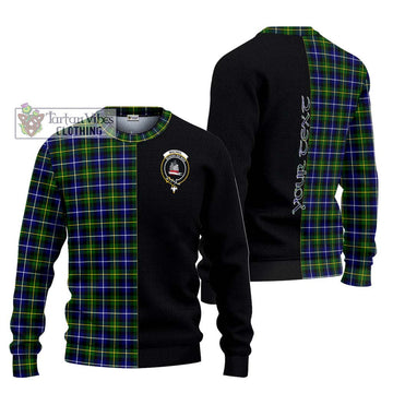 MacNeil of Barra Modern Tartan Ugly Sweater with Family Crest and Half Of Me Style